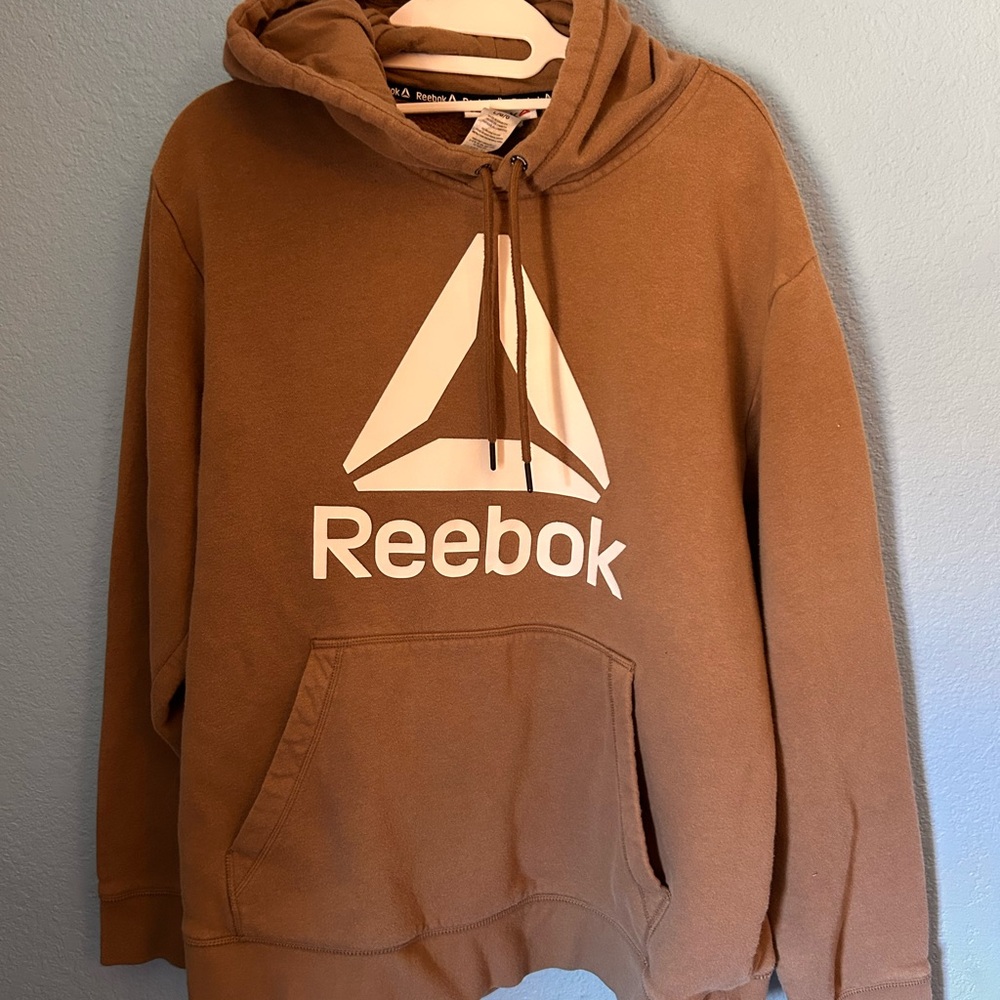 Reebok Chest Logo Brown Hoodie